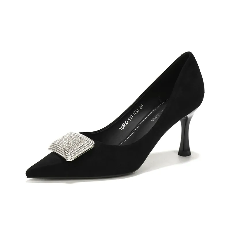 WEISHIBANGWEI Slim Heel High Heels 7.5CM Women's-12