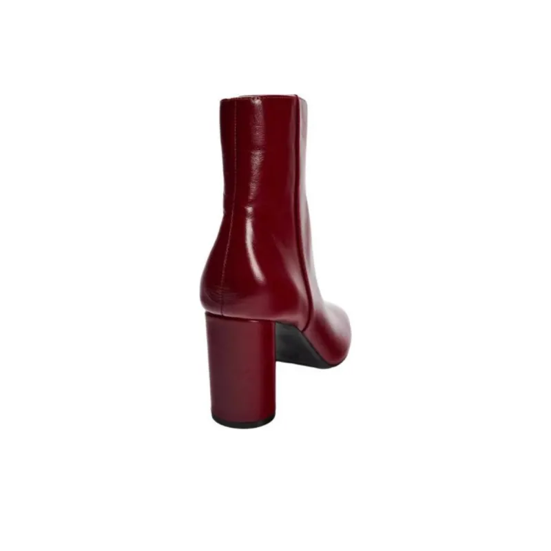 ZARA Ankle Boots 7.5cm Women's Red-4