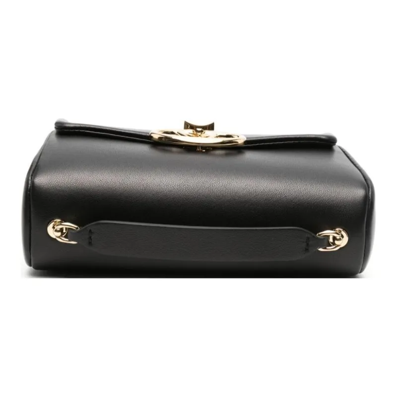 Valentino Vlogo Leather Crossbody Bag Shoulder Bag Women's Black-3