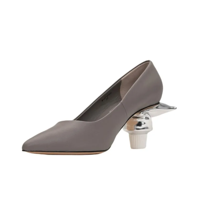 Maison MIHARA YASUHIRO Toothpaste Heel 60mm Leather Pumps-7