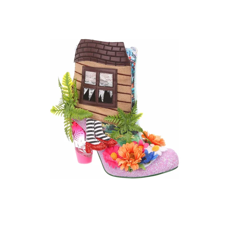 IRREGULAR CHOICE Don't Burst My Bubble Ankle Boots 9.6cm Women's Pink-1