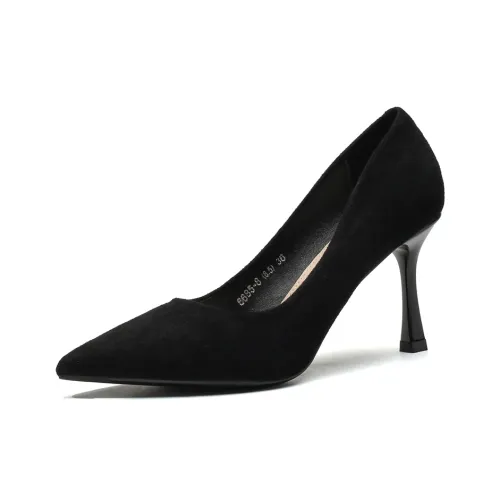 HKCP Slim Heel High Heels 6.5cm Women's Black