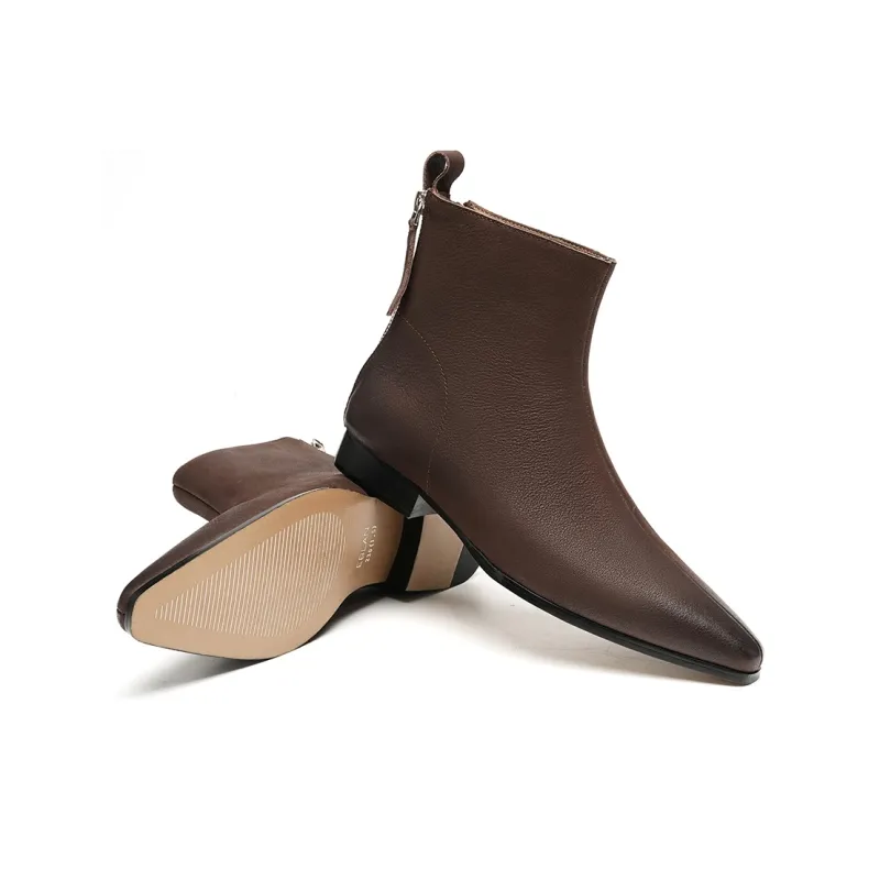 EBLAN Ankle Boots Women's Brown-4