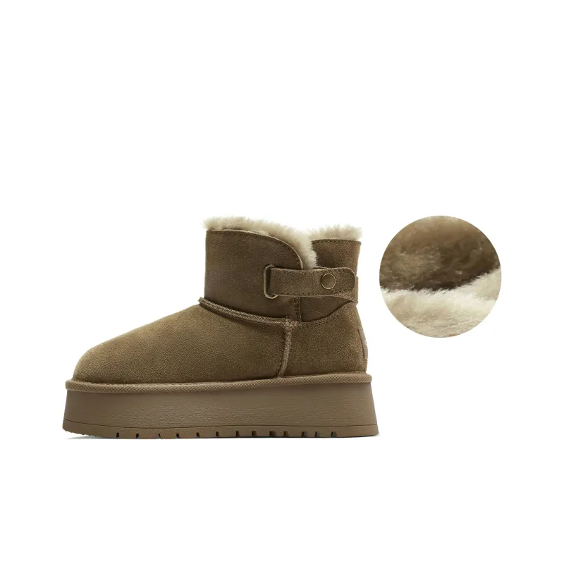 C°BANNER Short Snow Boots Women's Khaki Green-0
