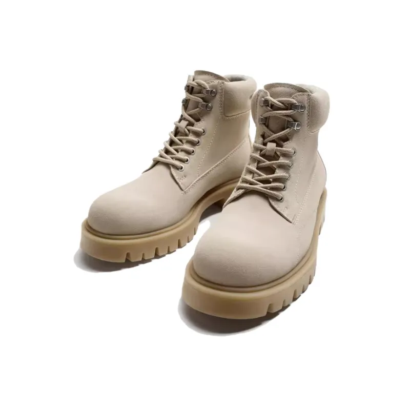 ZARA Martin Boots Men Brown-4