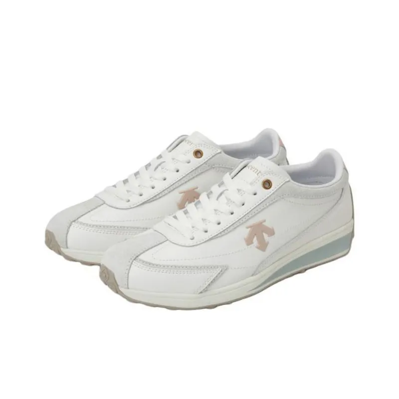 DESCENTE Cron Racer Anti Slip Wear Resistant Low Top Casual Running Shoes Unisex White-1