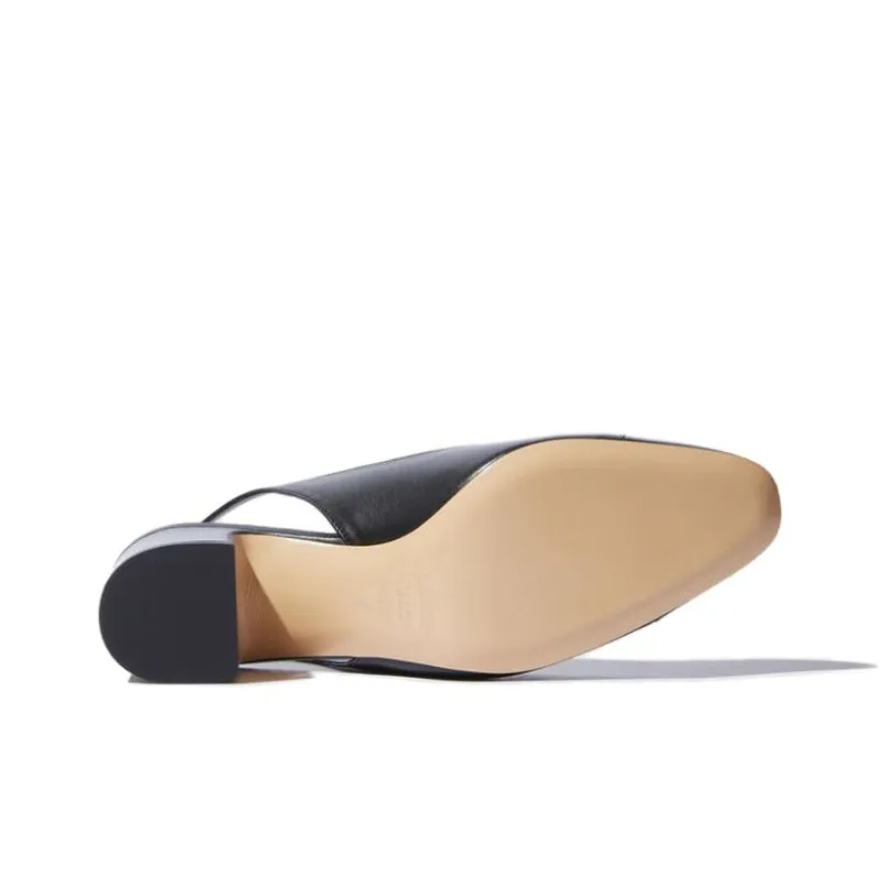 SCAROSSO 65mm Leather Slingback Pumps-4