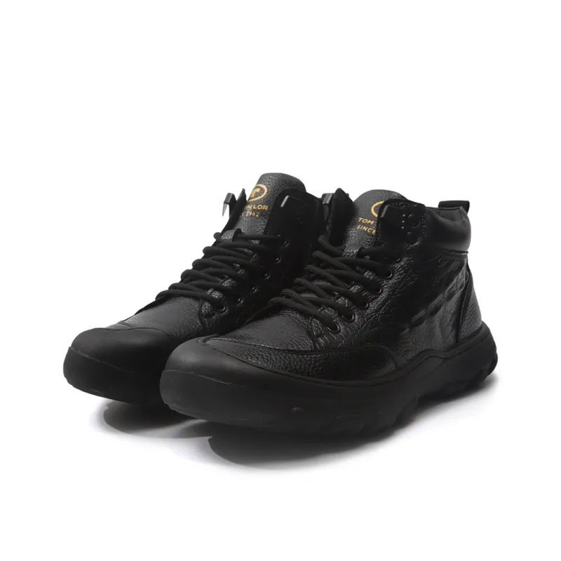 TOM TAILOR Cool Black Urban Techwear Boots Thermal Snow Boots Men's-1