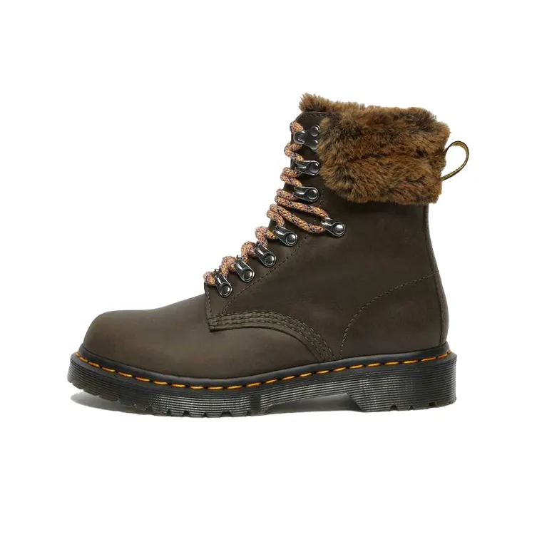 Dr.Martens 1460 Martin Boots Grey/Green Women's-0