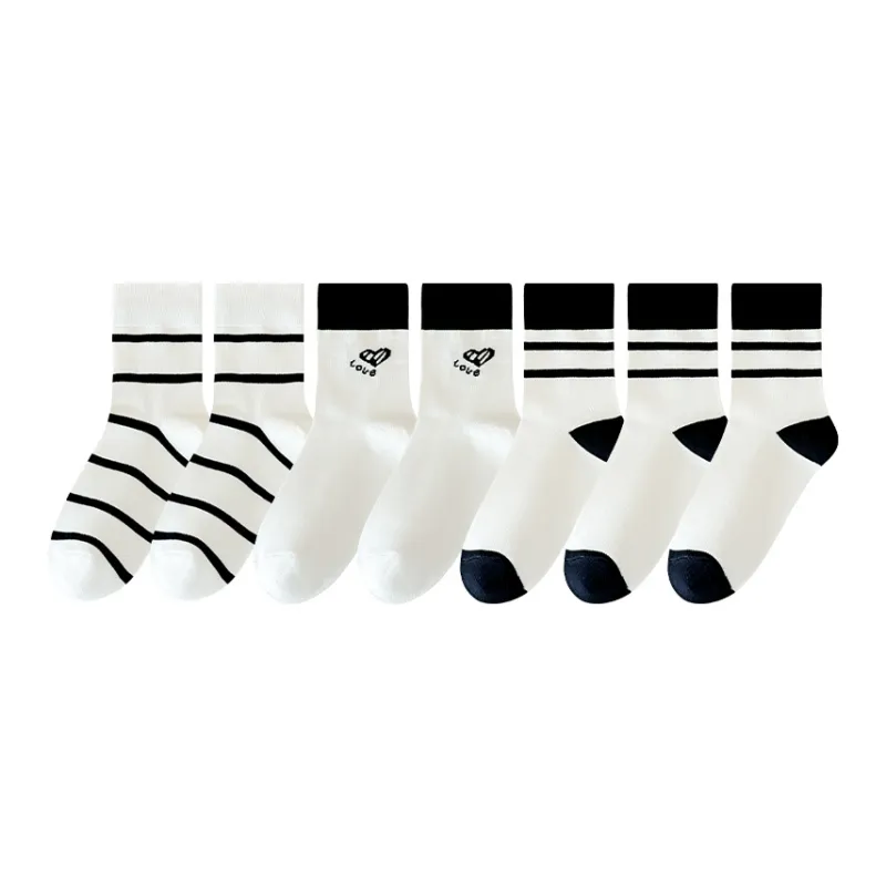 Lan Miao Mid Calf Socks Women's 7 Pack-6