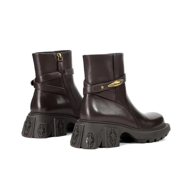 DIBO MANNER Astral Series New Arrival Martin Boots Versatile Chunky Heel Ankle Boots-10
