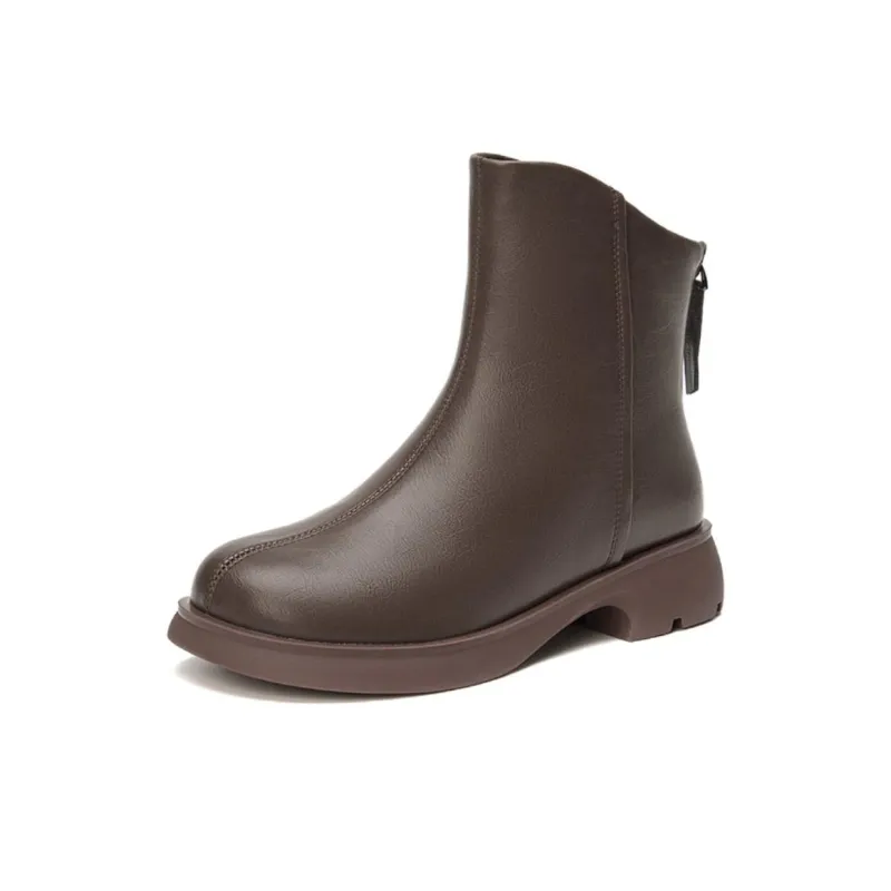 DUSTO Ankle Boots Women's Beige/Black/Coffee-11