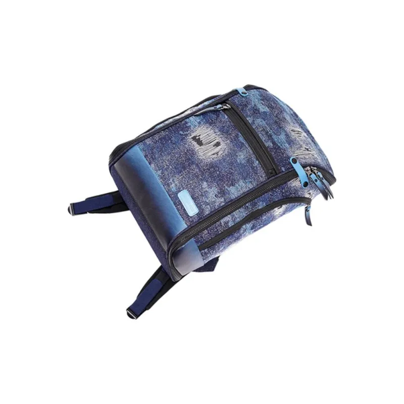 FREQUENTFLYER Lily Woven Series Polyester Double-Shoulder Backpack Regular Unisex Snowflake Blue-1