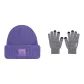 Purple Hat+Heather Gray Glove