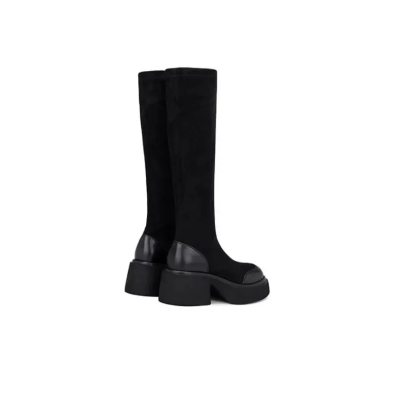 JESSICA SOPHIA Knee high Boots 5.5cm Women's Black-2