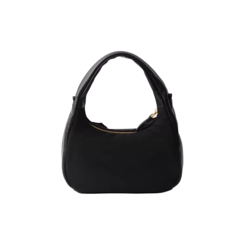 PRADA Recycled Nylon One Shoulder Handbag Small Size Women's Black-2