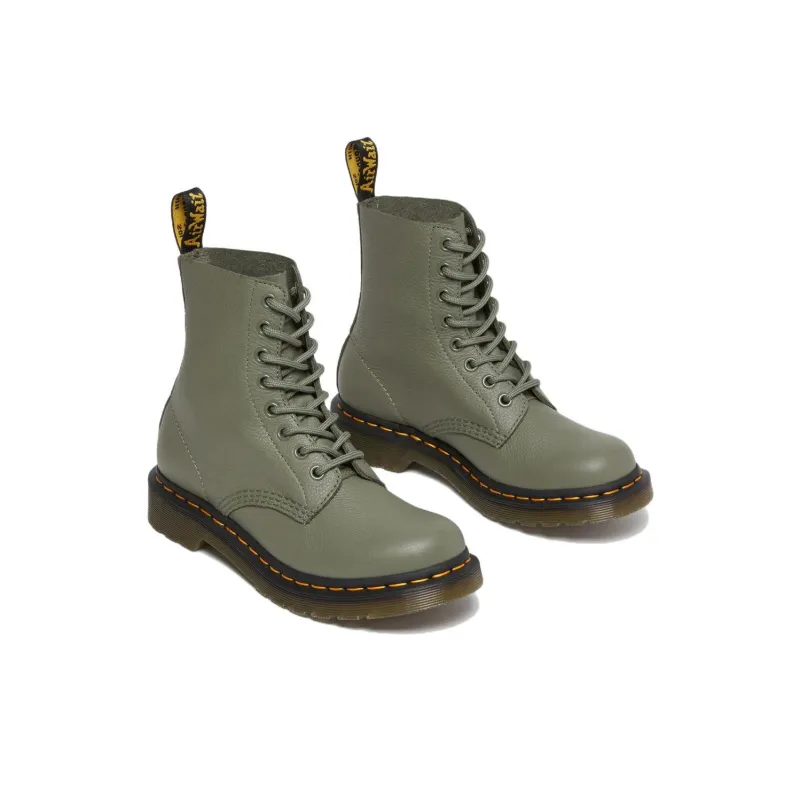 Dr.Martens 1460 Pascal Virginia Leather Boots 'Khaki Green' Women's-2