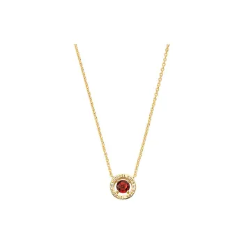 MICHAEL KORS Gold-Tone Plated Brass Pavé Halo Necklace