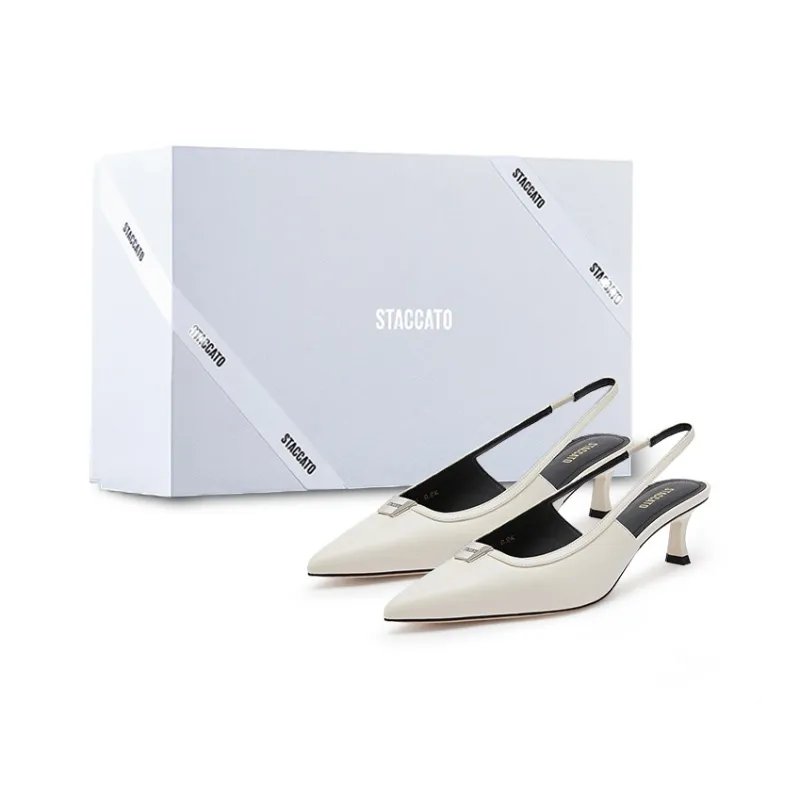 Staccato Monica Flared Heel Pointed Toe High Heels 6cm Women's-13