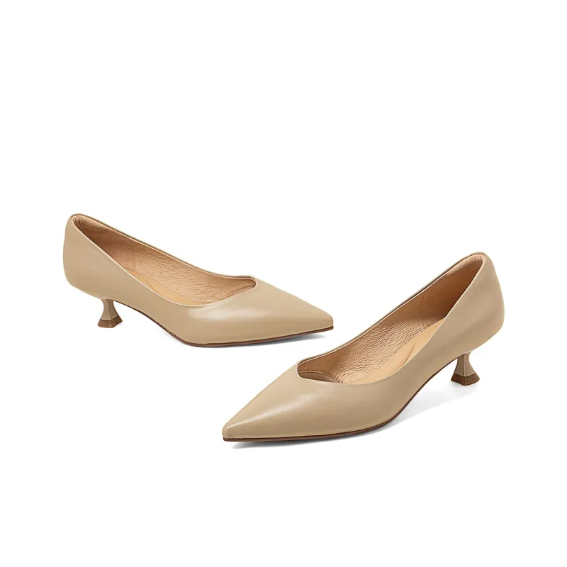 COMELY Flared Heel High Heels 4cm Women's-2