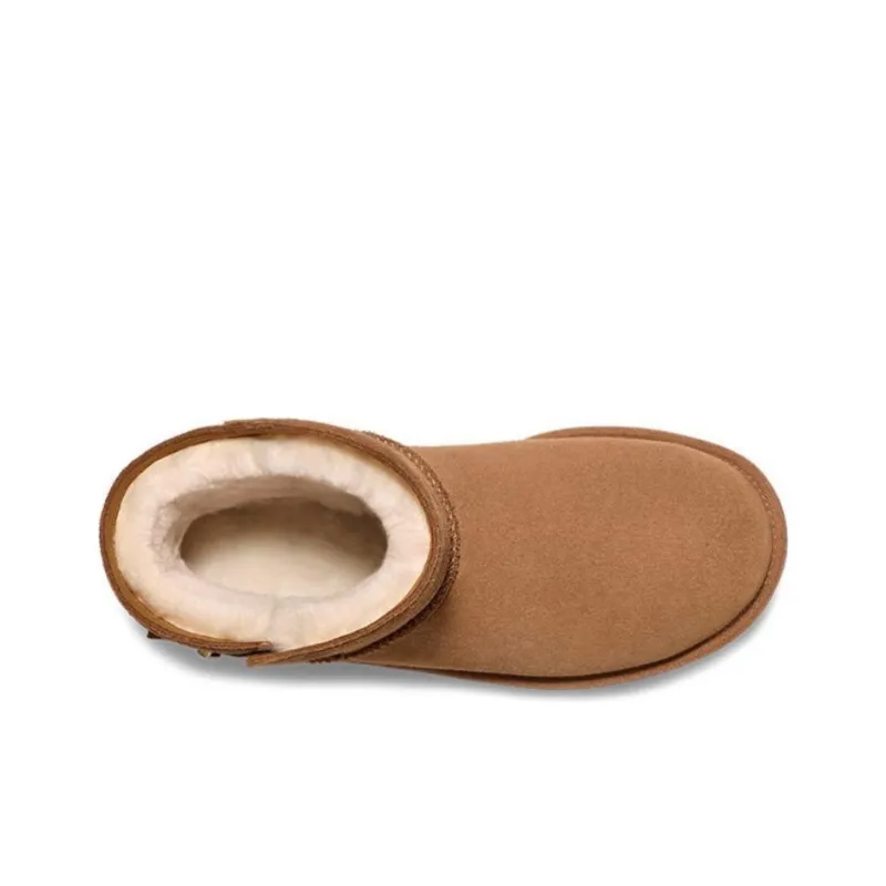 UGG Short Snow Boots Unisex Chestnut-4