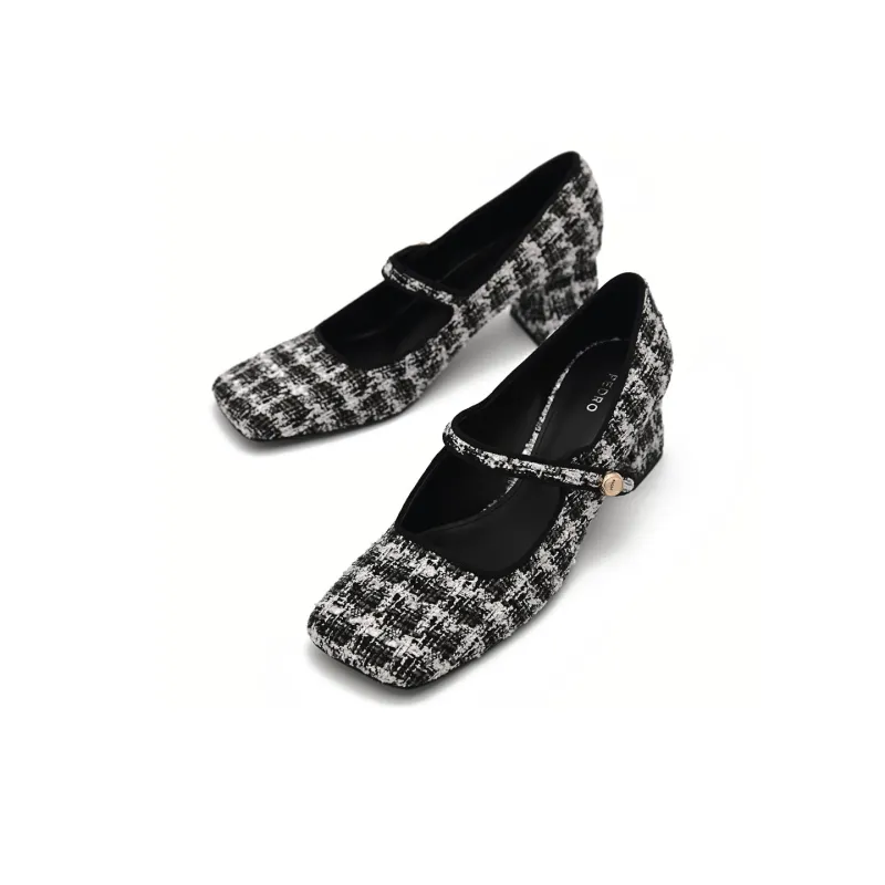 PEDRO High Heels Women's Low Top Black/Beige/Black 2-7