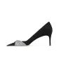 Genuine Leather Black Butterfly Diamond 6cm