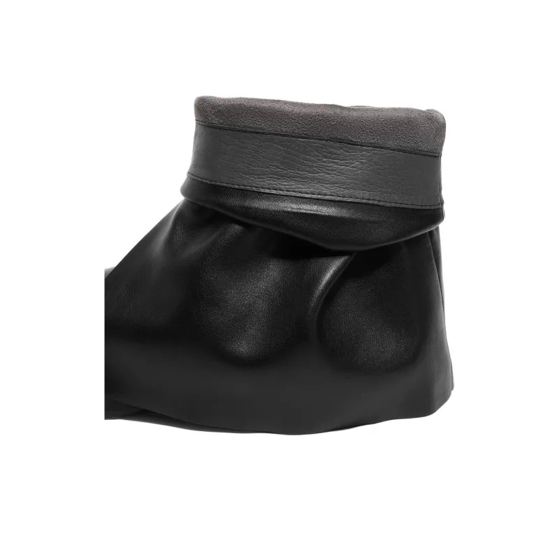 BELLE Foldover Boots Ankle Boots 5cm Women's Black-3
