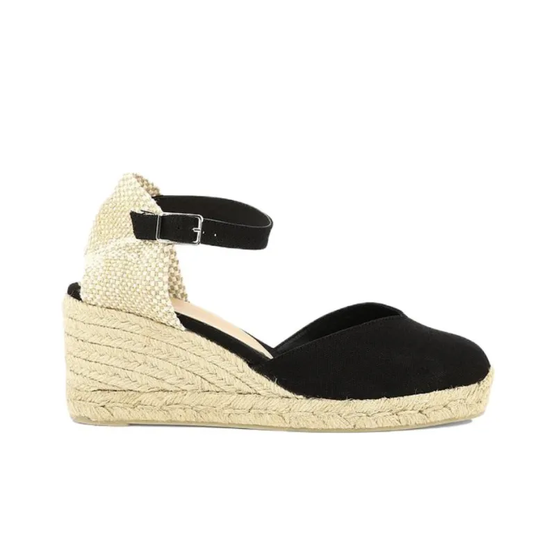 Castañer Wedge Heel High Heels Women's Black-1