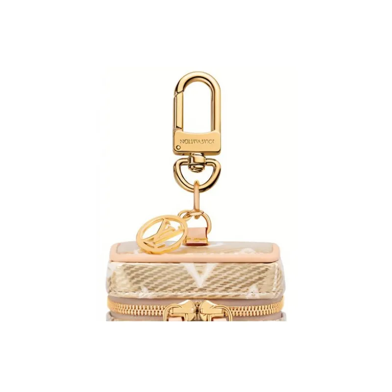 LOUIS VUITTON Canvas With Leather Charm Bag Accessory Mini Women's Gold-3