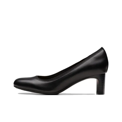 Clarks Chunky Heel High Heels 5.5cm Women's Black