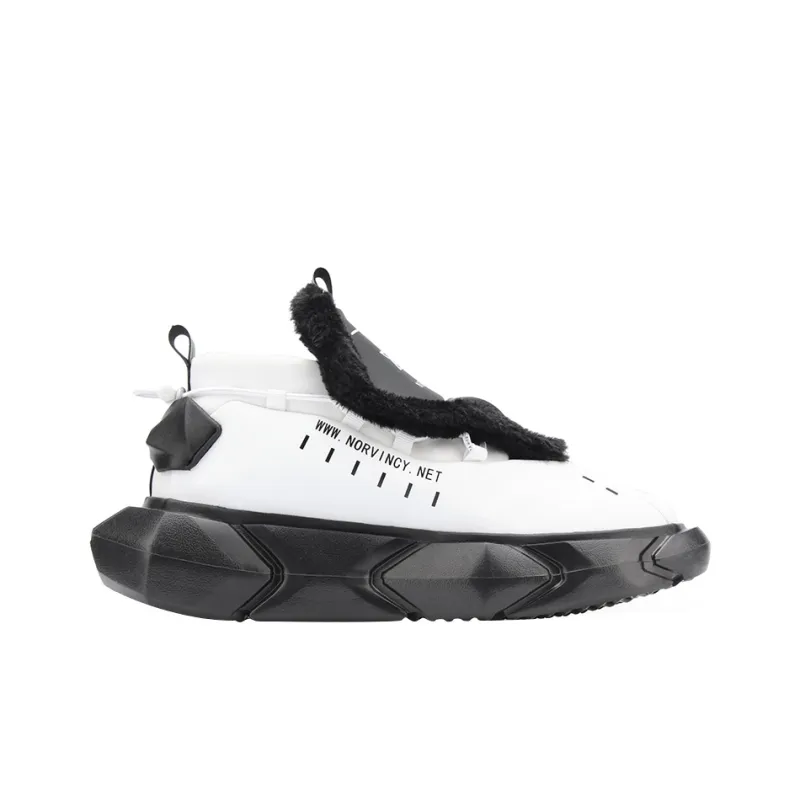 NORVINCY Snow Boots Unisex Black White-1