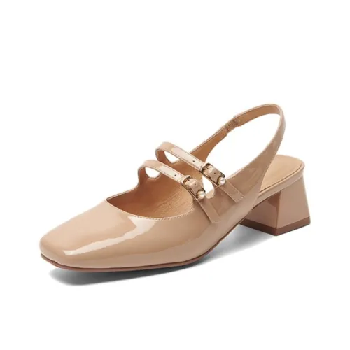 PT'SON Chunky Heel High Heels 4.5 Women's