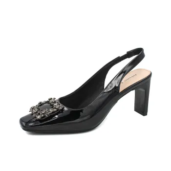 Zubumei Chunky Heel High Heels 7.5cm Women's