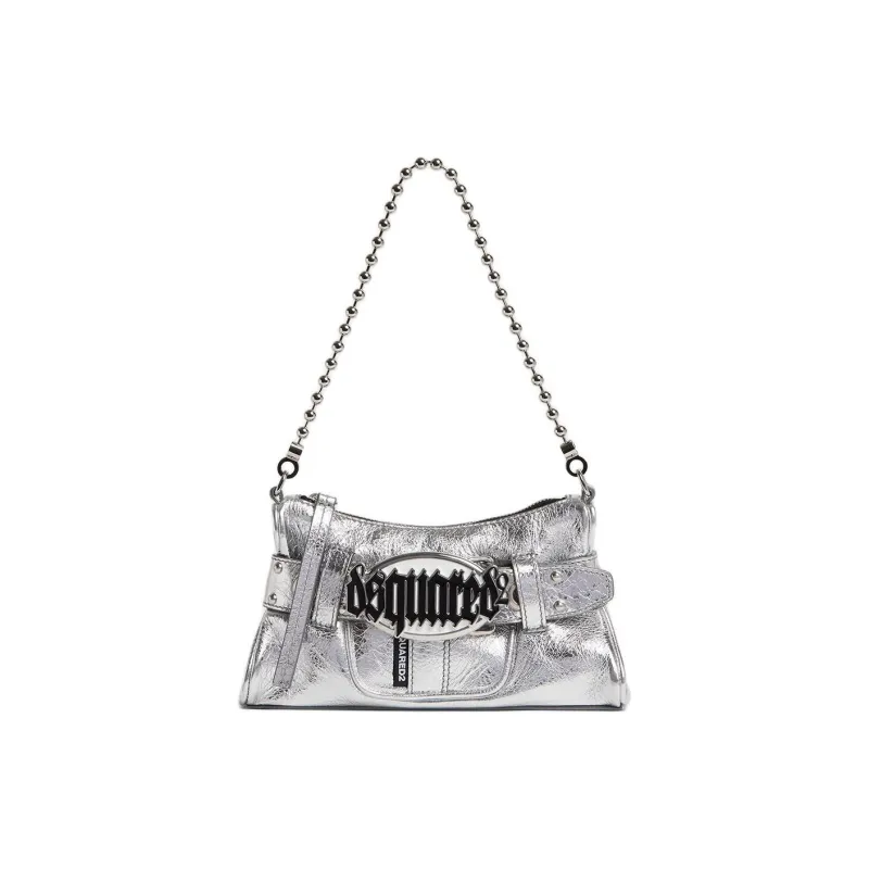 DSQUARED 2 Gothic Logo Plaque Zipped Clutch Bag-0