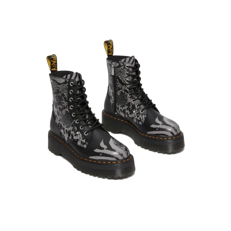 Dr.Martens Jadon Boot Animal Clash Leather Platforms 'Black'-2