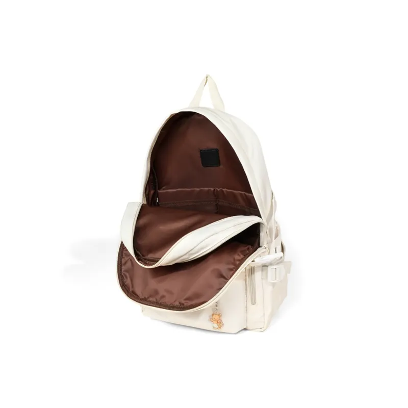 COMELY Fabric Backpacks Laptop Bags Backpack Regular Women's Ecru-4
