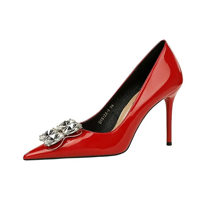 BIGTREE Slim Heel High Heels Women's-1
