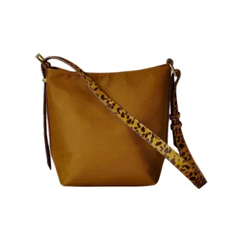 HELIUYUZHOU Nylon Bucket Bags Shoulder Bags Medium Size Women's Coffee