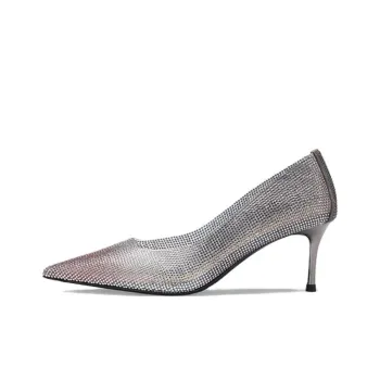 73Hours Day To Night Slim Heel High Heels 6.5cm Women's Transparent
