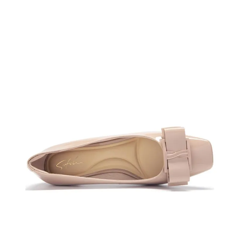 Satchi Chunky Heel High Heels 4.5cm Women's Pink-3