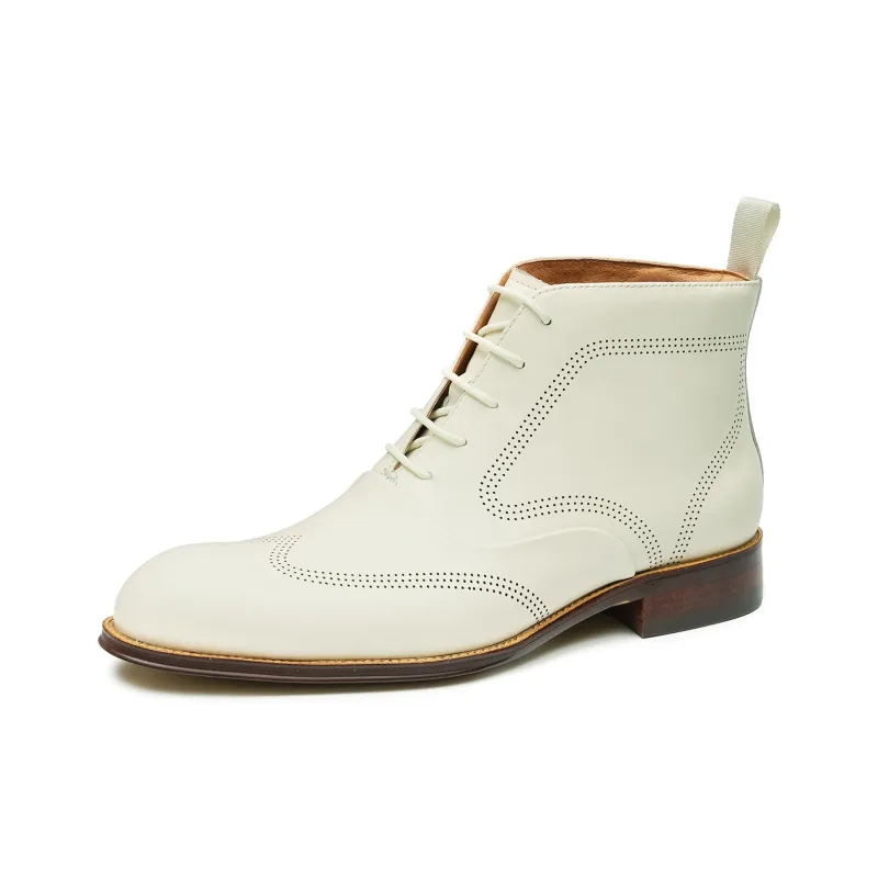 ASTON M.JAZZ Ankle Boots Men's White-1