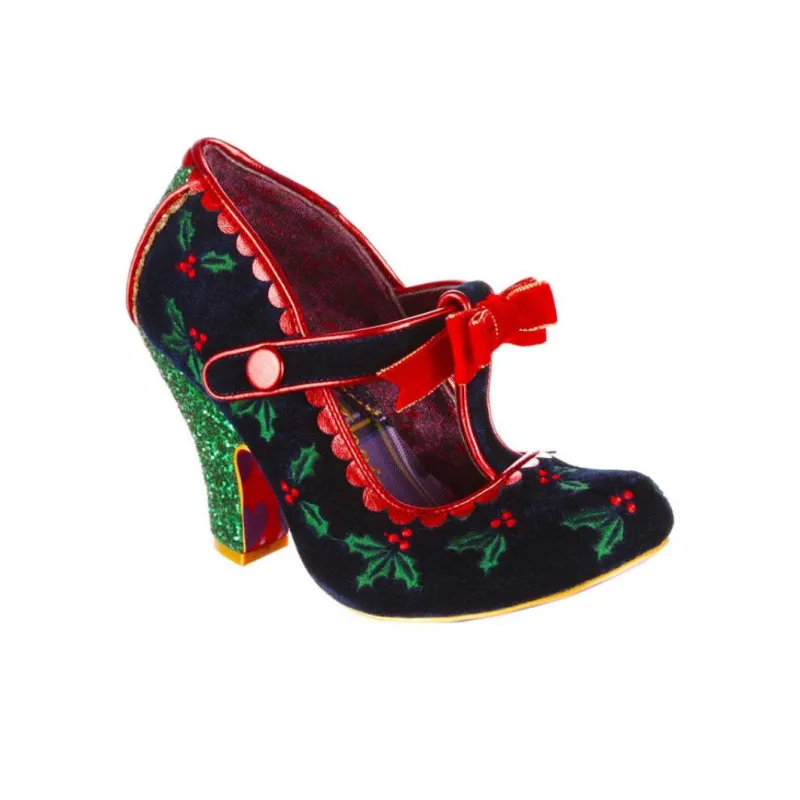 IRREGULAR CHOICE Perfect Parcel High Heels Unisex Black Green Red-2