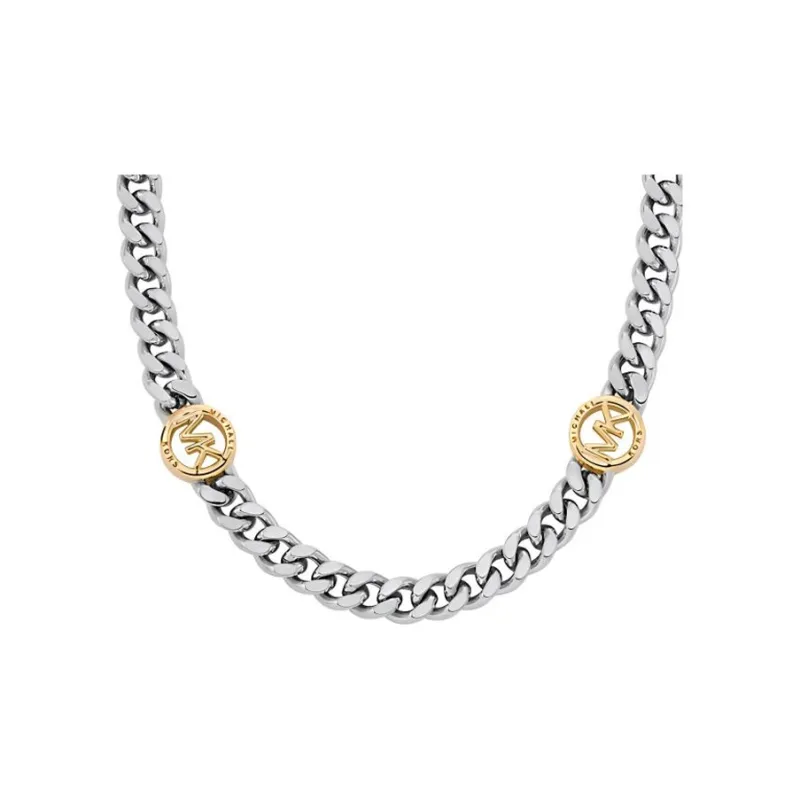 MICHAEL KORS Logo Curb Link Necklace-1