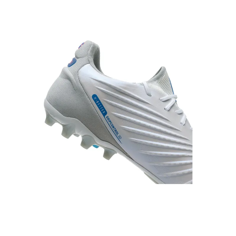 PUMA King Ultimate MG Rubber Short Studs Artificial Ground Anti Slip Wear Resistant Soccer Shoes Men's White Blue-6