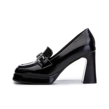 POOQ Chunky Heel High Heels 8.5CM Women's