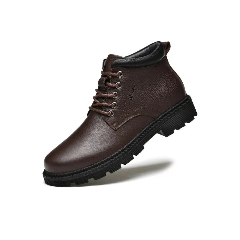 Wen Nai Ankle Boots Men's Brown-3