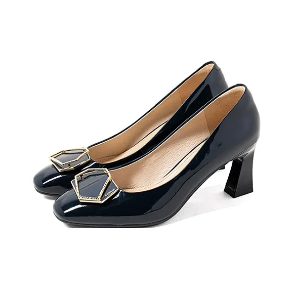 COMELY Chunky Heel High Heels 7cm Women's-11