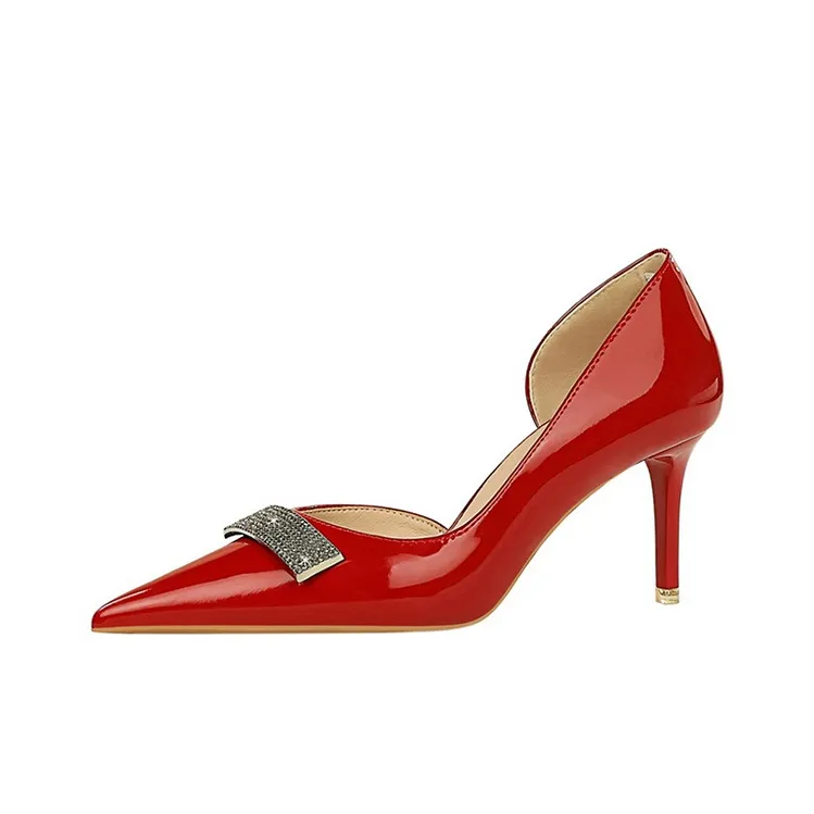 BIGTREE Slim Heel High Heels 7.5cm Women's-1