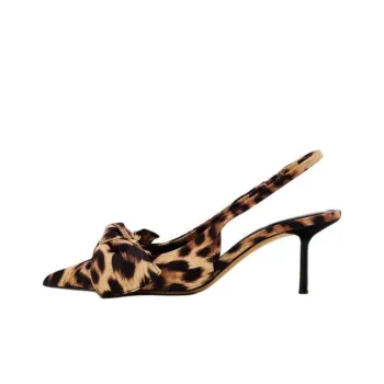 ZARA Slim Heel High Heels 6.5cm Women's Brown